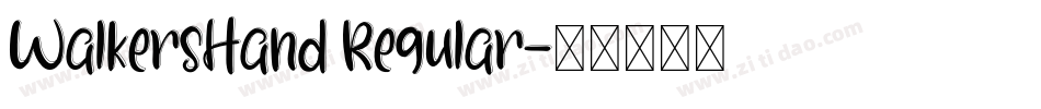 WalkersHand Regular字体转换